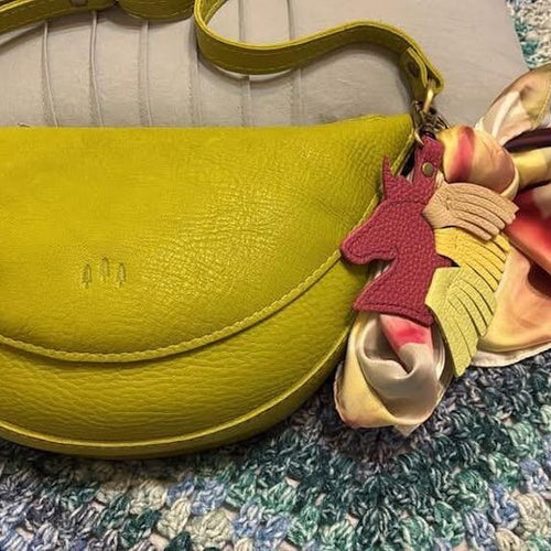 Unicorn key chain in wild rose - customer review photo