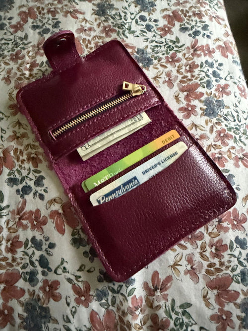 I love this little wallet it’s made perfectly and the color is pretty I just love it! It fits in - customer review photo