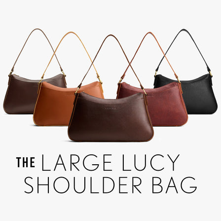 Nutmeg*Large | Large bean shaped shoulder bag with a zipper closure