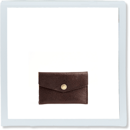 Coldbrew | Small leather card wallet with snap closure