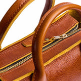 Sienna ANY Zipper | Petite tote purse with structured leather handles and crossbody strap