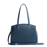 Deep Water Large | Leather tote bag with handles, adjustable crossbody strap, zipper top, and two back pockets