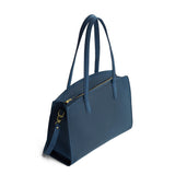 Deep Water Large | Leather tote bag with handles, adjustable crossbody strap, zipper top, and two back pockets