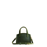 Evergreen Mini | Leather tote bag with handles, adjustable crossbody strap, zipper top, and a back pocket