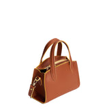 Honey Mini | Leather tote bag with handles, adjustable crossbody strap, zipper top, and a back pocket
