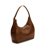 Asheville Large | U-shaped, flat-bottomed leather shoulder bag with adjustable strap
