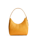 Sunshine Medium | U-shaped, flat-bottomed leather shoulder bag with adjustable strap