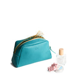 Seafoam | Trapezoid pouch with leather zipper pull