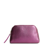 Ultra Violet | Trapezoid pouch with leather zipper pull