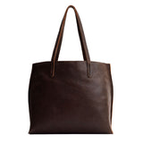 Coldbrew Large | Leather tote bag with interior snap key loop