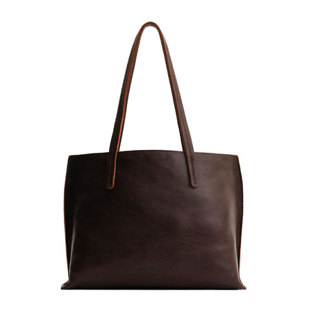 Coldbrew*Large | Leather tote bag with interior snap key loop