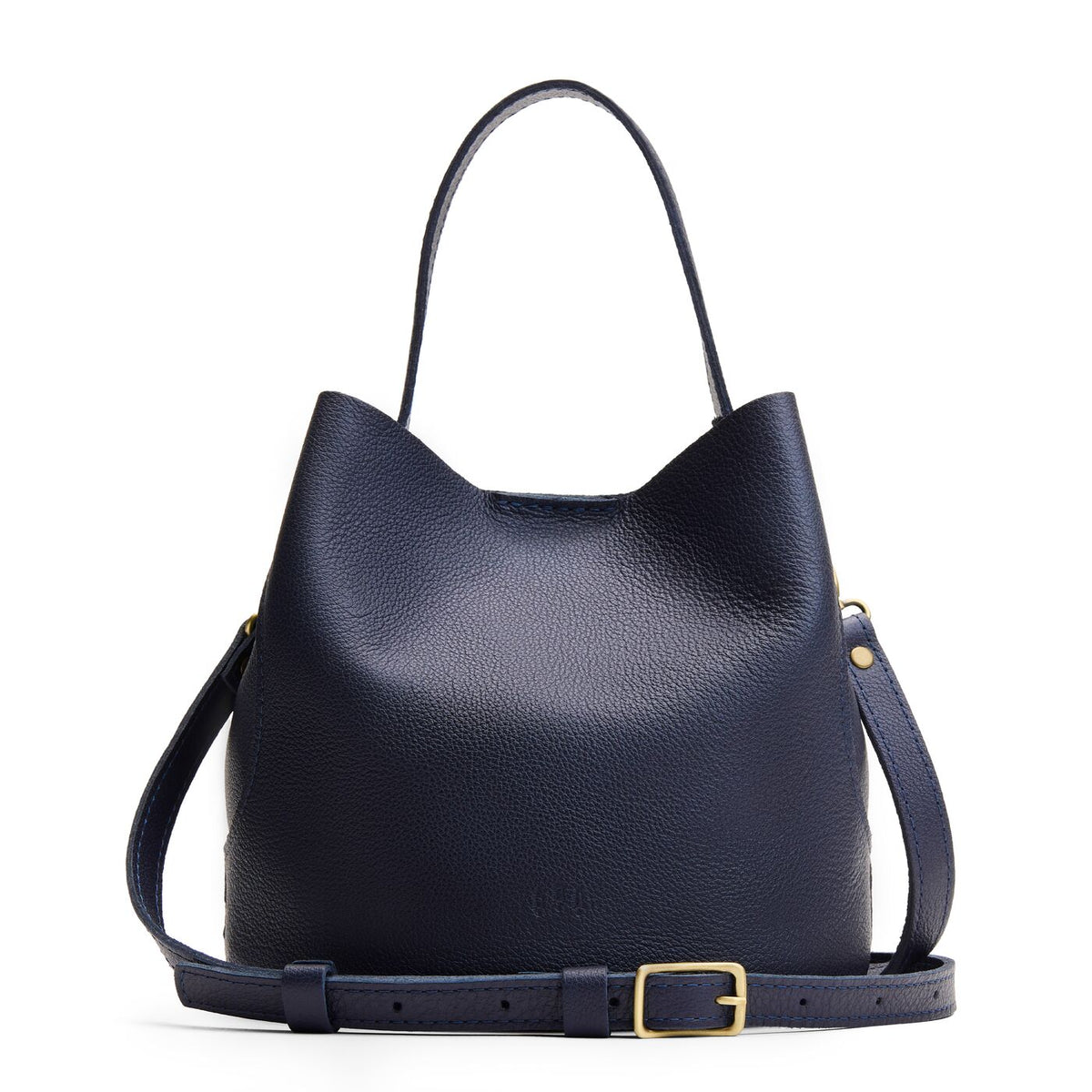 Night Owl*Large | Symmetrical bucket bag with handle, latch closure, and removable crossbody strap
