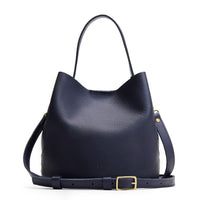 Night Owl*Large | Symmetrical bucket bag with handle, latch closure, and removable crossbody strap