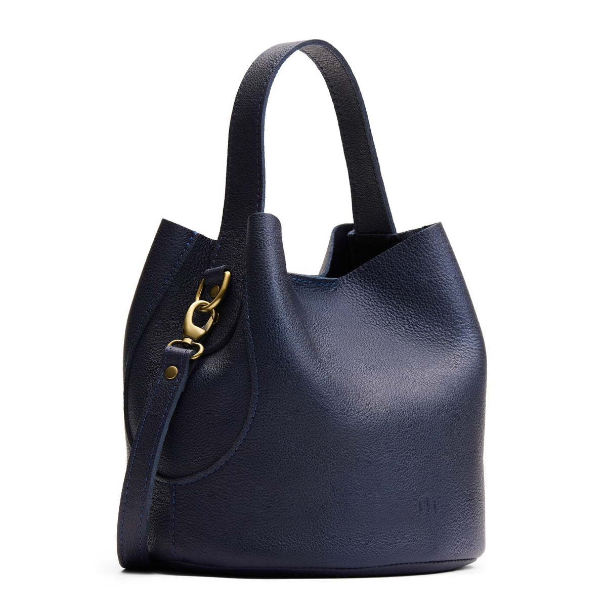 Night Owl*Large | Symmetrical bucket bag with handle, latch closure, and removable crossbody strap