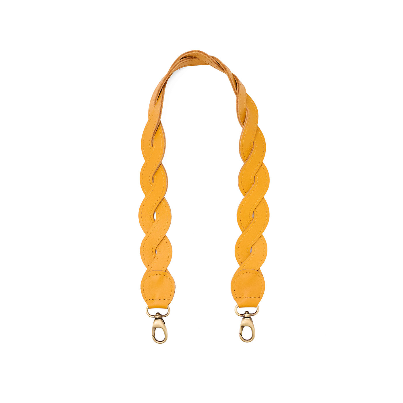 Sunflower | Woven leather shoulder strap with swivel lobster clasps