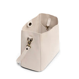 Dragon Bone | symmetrical bucket bag with latch closure and removable crossbody strap