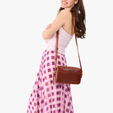 Nutmeg Large | Mid-size rectangular crossbody with adjustable strap