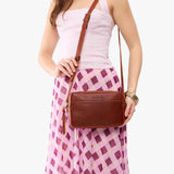 Nutmeg Large | Mid-size rectangular crossbody with adjustable strap