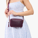 Plum Small | Mid-size rectangular crossbody with adjustable strap