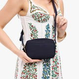 Velvet Blue Small | Rectangular crossbody with adjustable strap