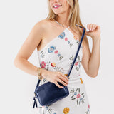 Cobalt Small | Petite rectangular crossbody with adjustable strap