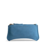 Mariner Blue Large | Small pouch with a top zipper and unique curved bottom