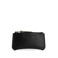 Black*Small | Small pouch with a top zipper and unique curved bottom
