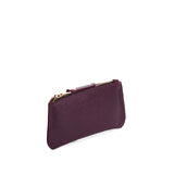 Plum Small | Small pouch with a top zipper and unique curved bottom
