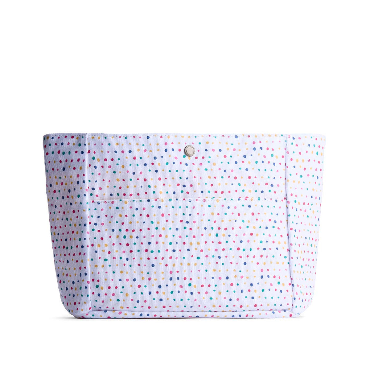 Sprinkles*Classic*Medium | Back of printed canvas organizer with pockets
