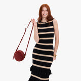 Phoenix Small | Circle shaped crossbody bag with top zipper