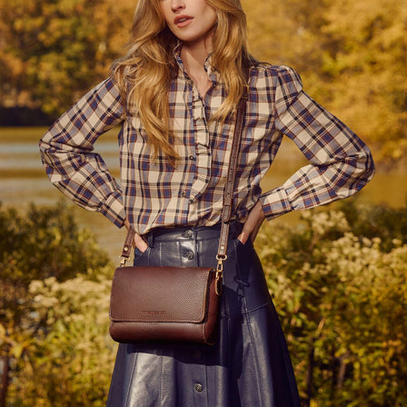 Coldbrew*Mini | Small Leather Crossbody Bag with Magnetic Messenger Bag Closure