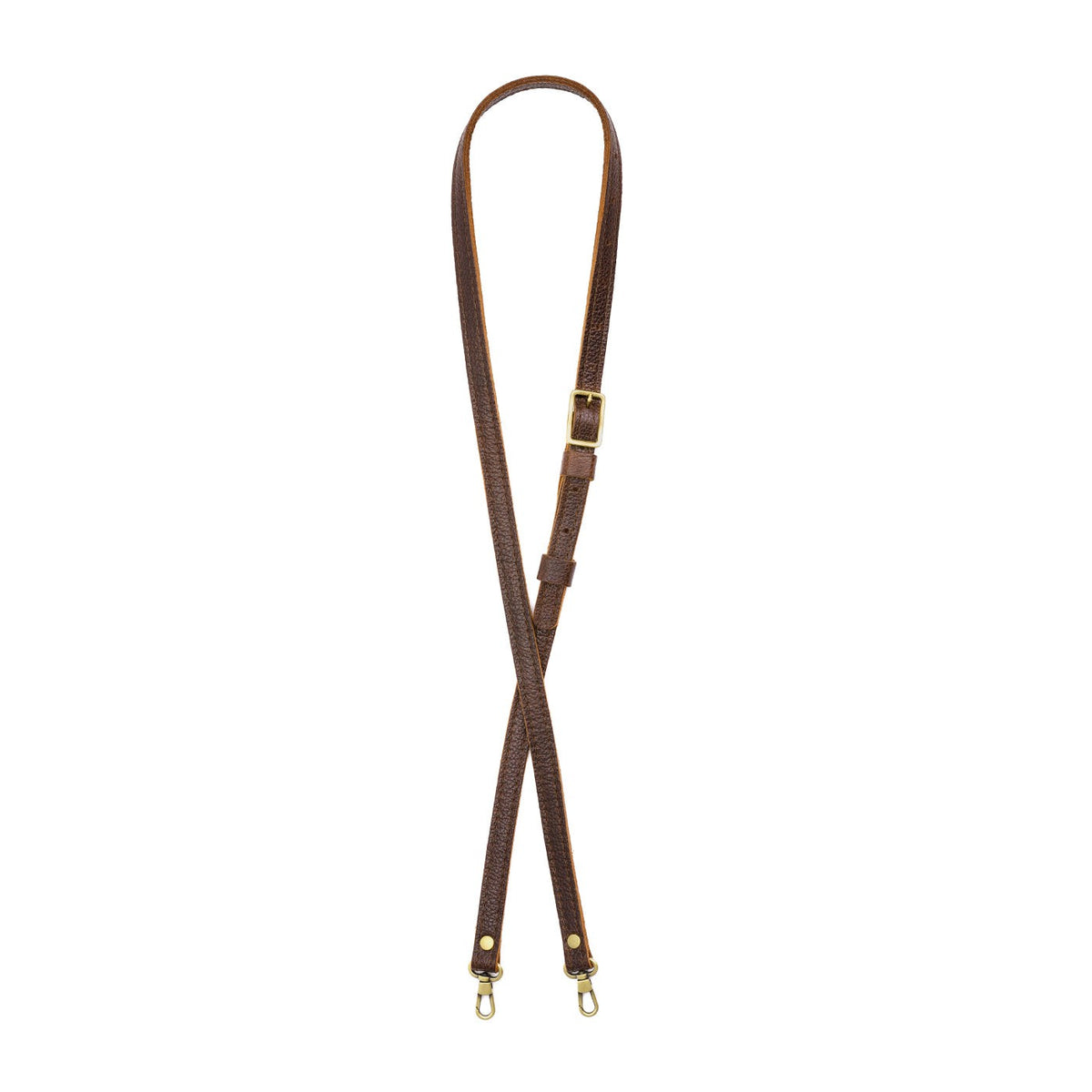 Coldbrew | Leather crossbody strap with metal buckle and lever snap swivel clasps