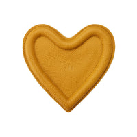 Sunshine | Heart shaped leather tray with stuffed edges 