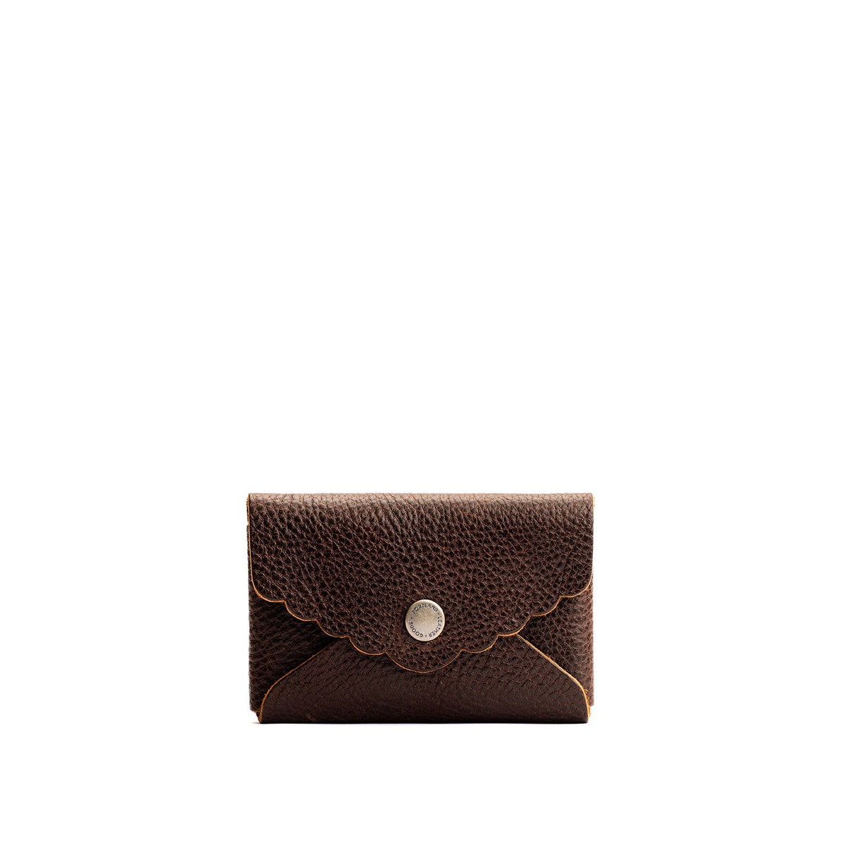 Coldbrew | Leather card wallet with scalloped edge