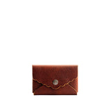 Nutmeg | Leather card wallet with scalloped edge