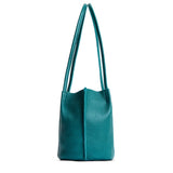 Aquarius Small | Petite bucket shaped tote bag with matching leather handles