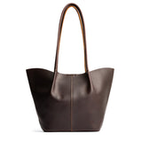 Grizzly Large | Bcket shaped tote bag with matching leather handles