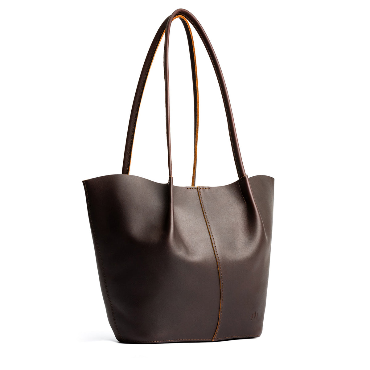 Grizzly*Large | Bucket shaped tote bag with matching leather handles