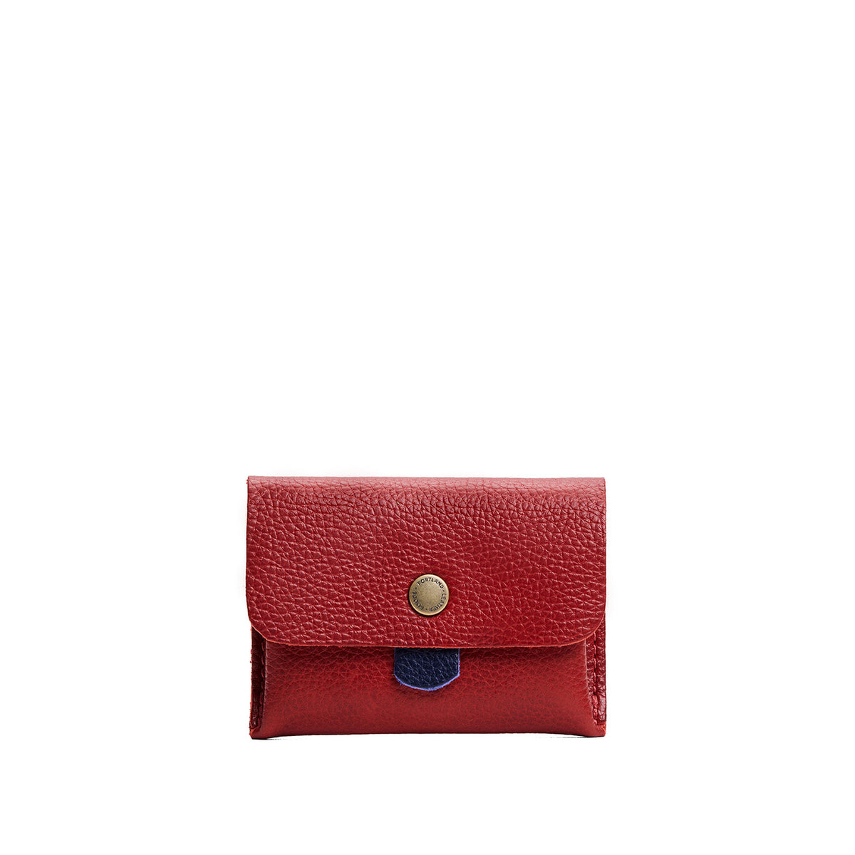 Chili Red | Envelope snap wallet with contrast pull tab