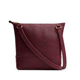 Cabernet | Small rectangular crossbody purse with top zipper and interior pocket
