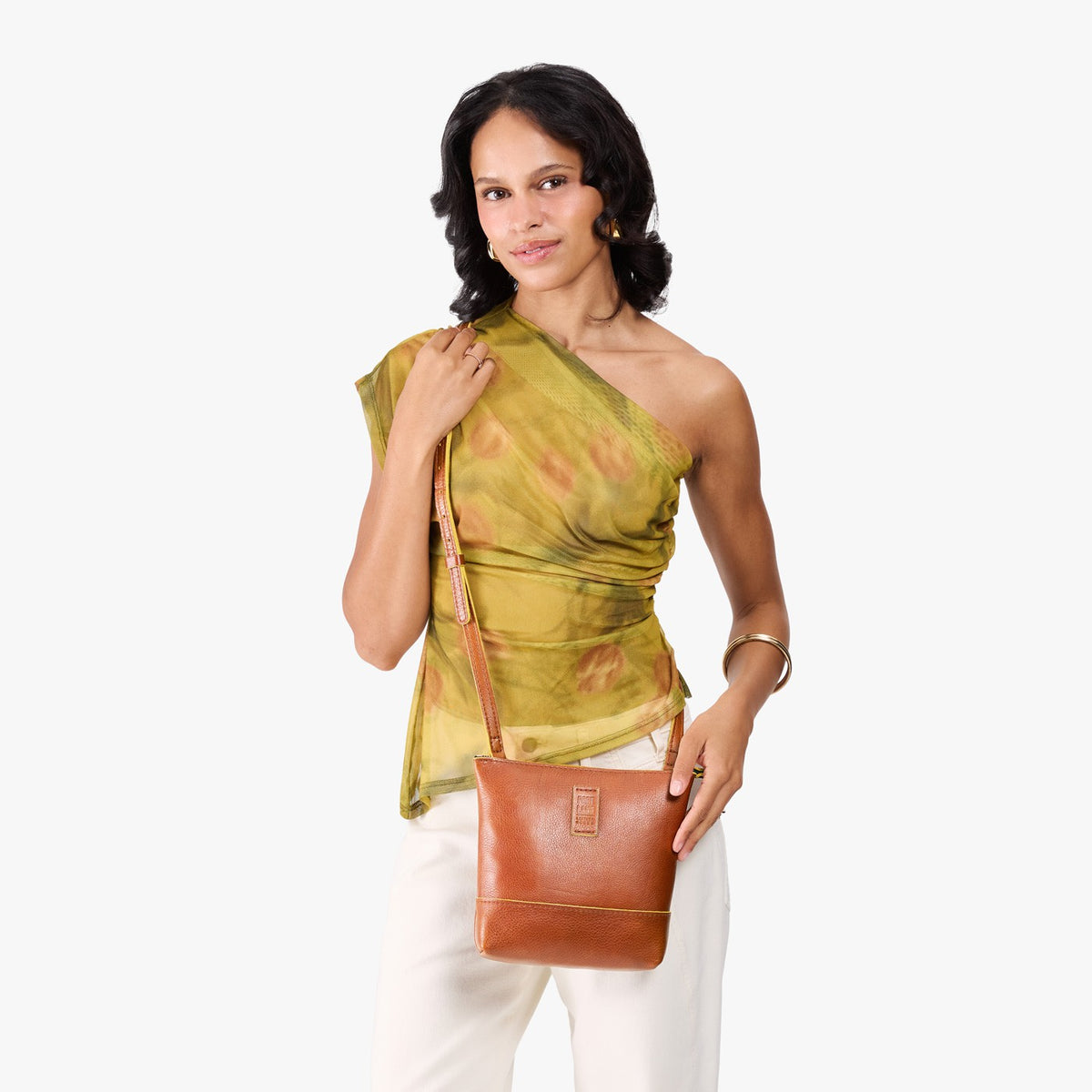 Sienna | Small rectangular crossbody purse with top zipper and interior pocket