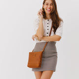  Honey | Small rectangular crossbody purse with top zipper and interior pocket