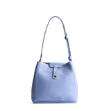 Aster Small | Symmetrical leather bag with leather drawstring closure and back ring for accessories