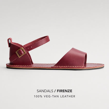 Marsala | Leather Sandals with buckle