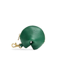 Bacalar | Leather fortune cookie shaped keychain pouch