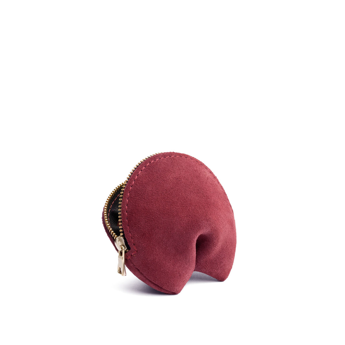 Red Panda | Leather fortune cookie shaped pouch
