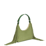 Laurel Small Fringe | U-shaped shoulder bag with adjustable strap