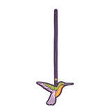 Empire | Multi-colored hummingbird embroidered on a leather tassel