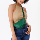 Bacalar Small | Model wearing petite half circle shaped sling bag