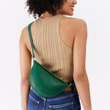 Bacalar Small | Model wearing petite half circle shaped sling bag